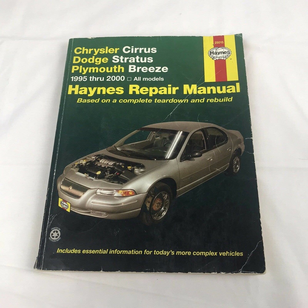 Haynes Repair Manual 25015 Chrysler‎ Cirrus Dodge Stratus Breeze 1995 thru 2000